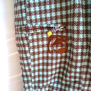 Liquid Freerider M Aqua Brown Houndstooth Ski Pants